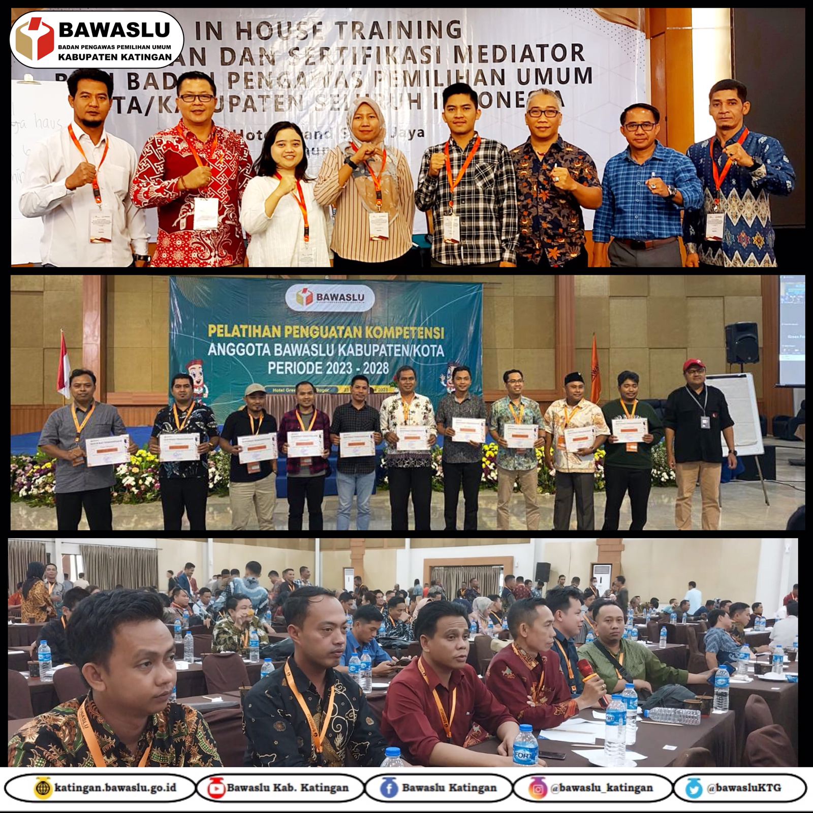 Tiga Anggota Bawaslu Katingan  Telah Rampungkan Pelatihan Pengawas Pemilu