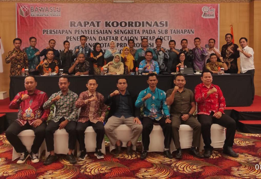 Bawaslu Se-Kalteng Rakor Persiapan Sengketa DCT