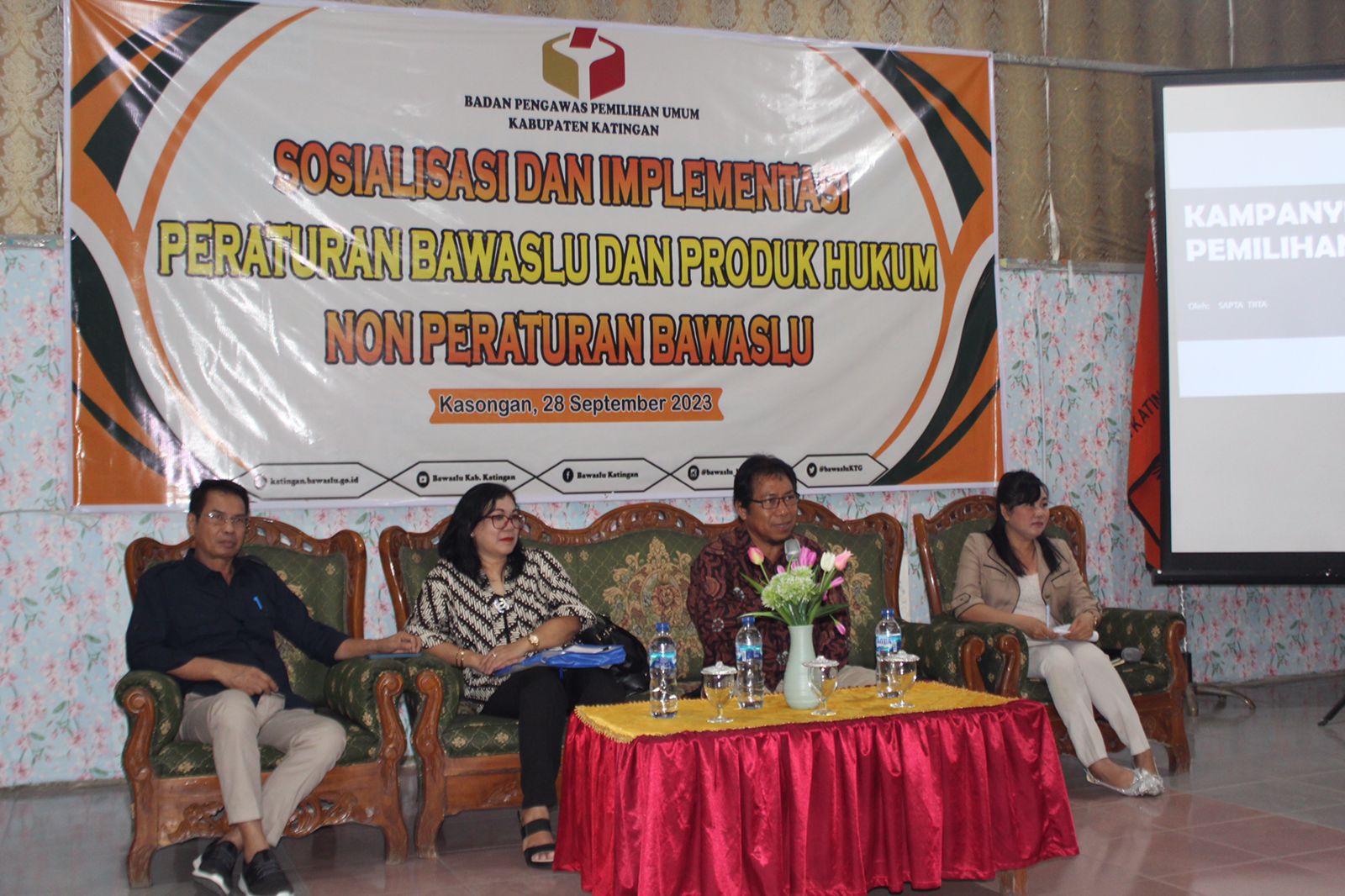 Bawaslu Katingan Gelar Kegiatan Sosialisasi dan Implementasi Peraturan Bawaslu dan Produk Hukum Non Peraturan Bawaslu