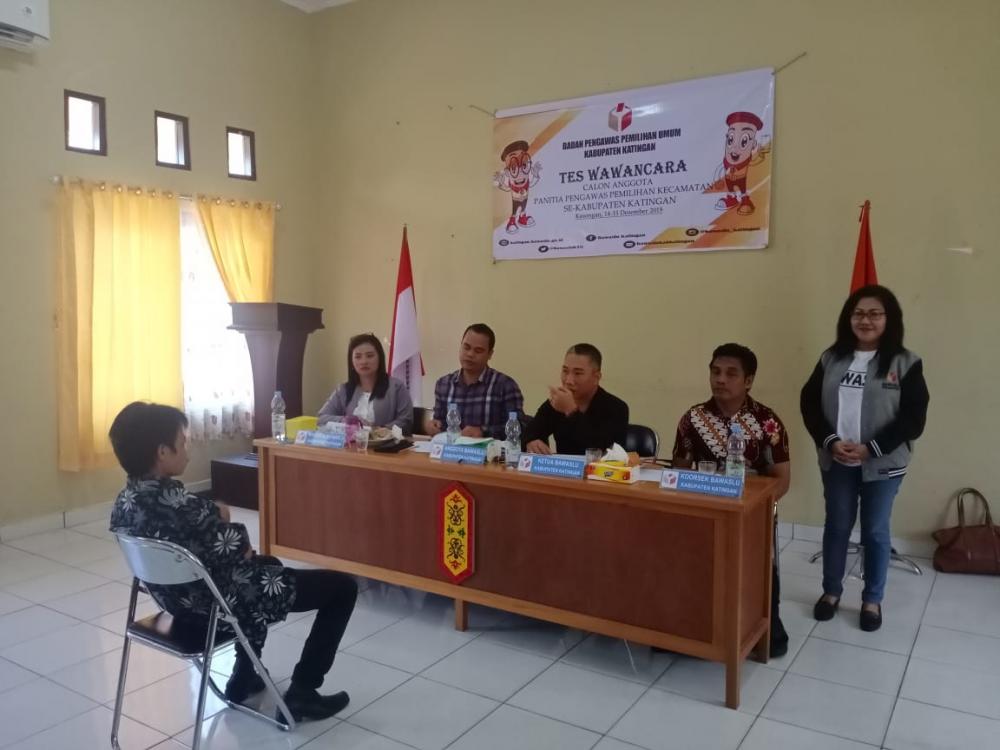 TES WAWANCARA CALON ANGGOTA PANWASCAM SE-KABUPATEN KATINGAN
