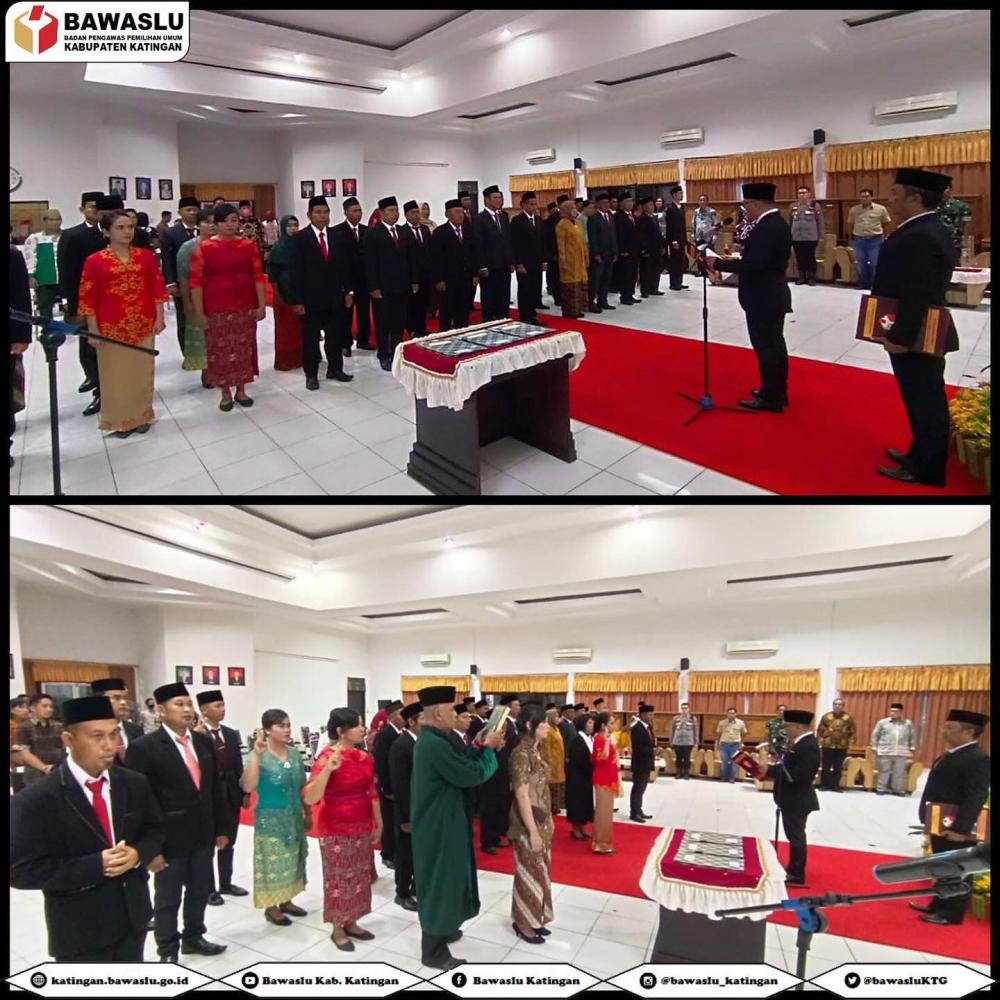 BAWASLU KATINGAN RESMI LANTIK ANGGOTA PANWASLU KECAMATAN SE-KABUPATEN KATINGAN