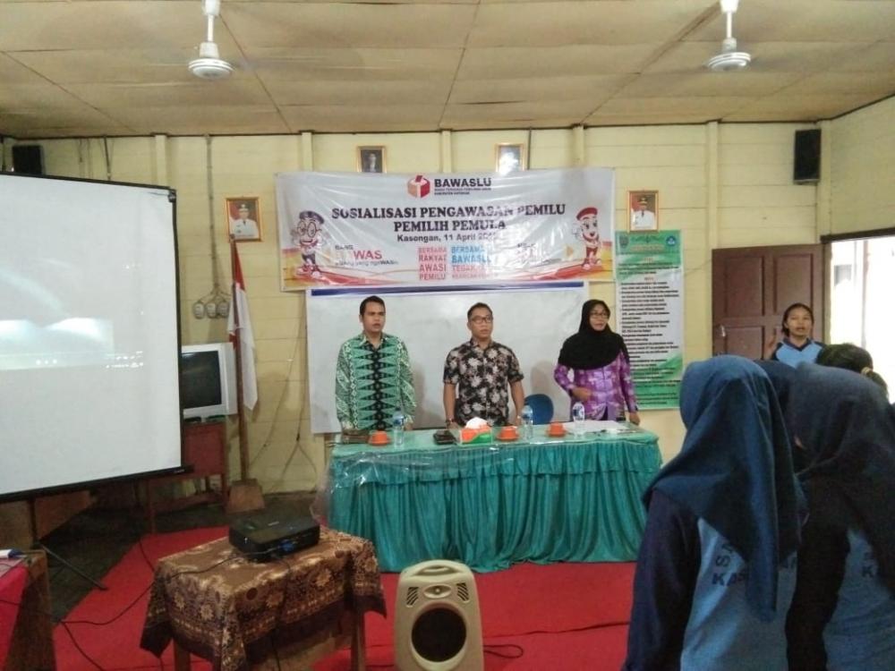 Sosialisasi Pengawasan Pemilu Pemilih Pemula di SMAN 1 Katingan Hilir