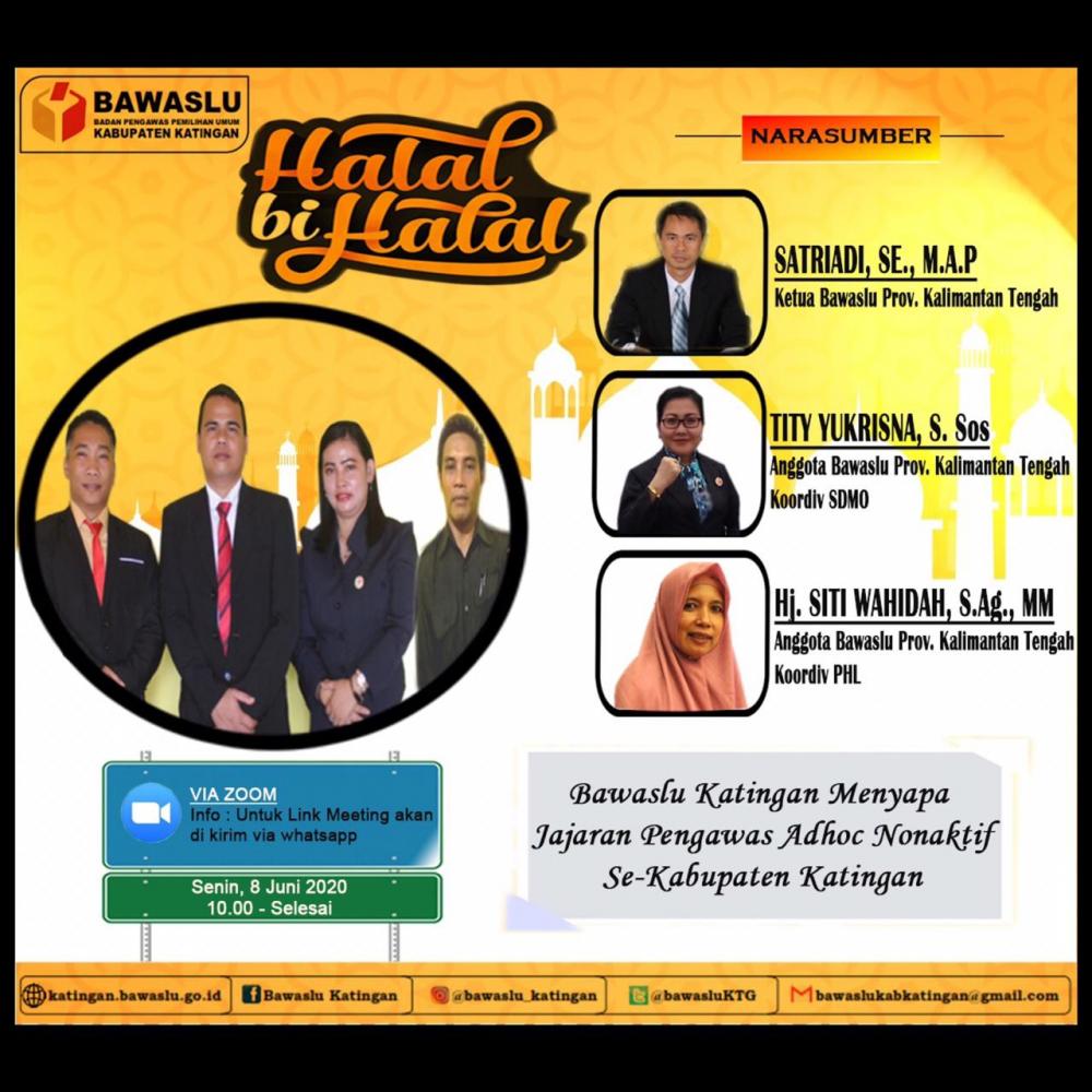 Halal Bi Halal di tengah pandemi Covid-19 dengan Panwascam se-Kabupaten Katingan (Non Aktif)