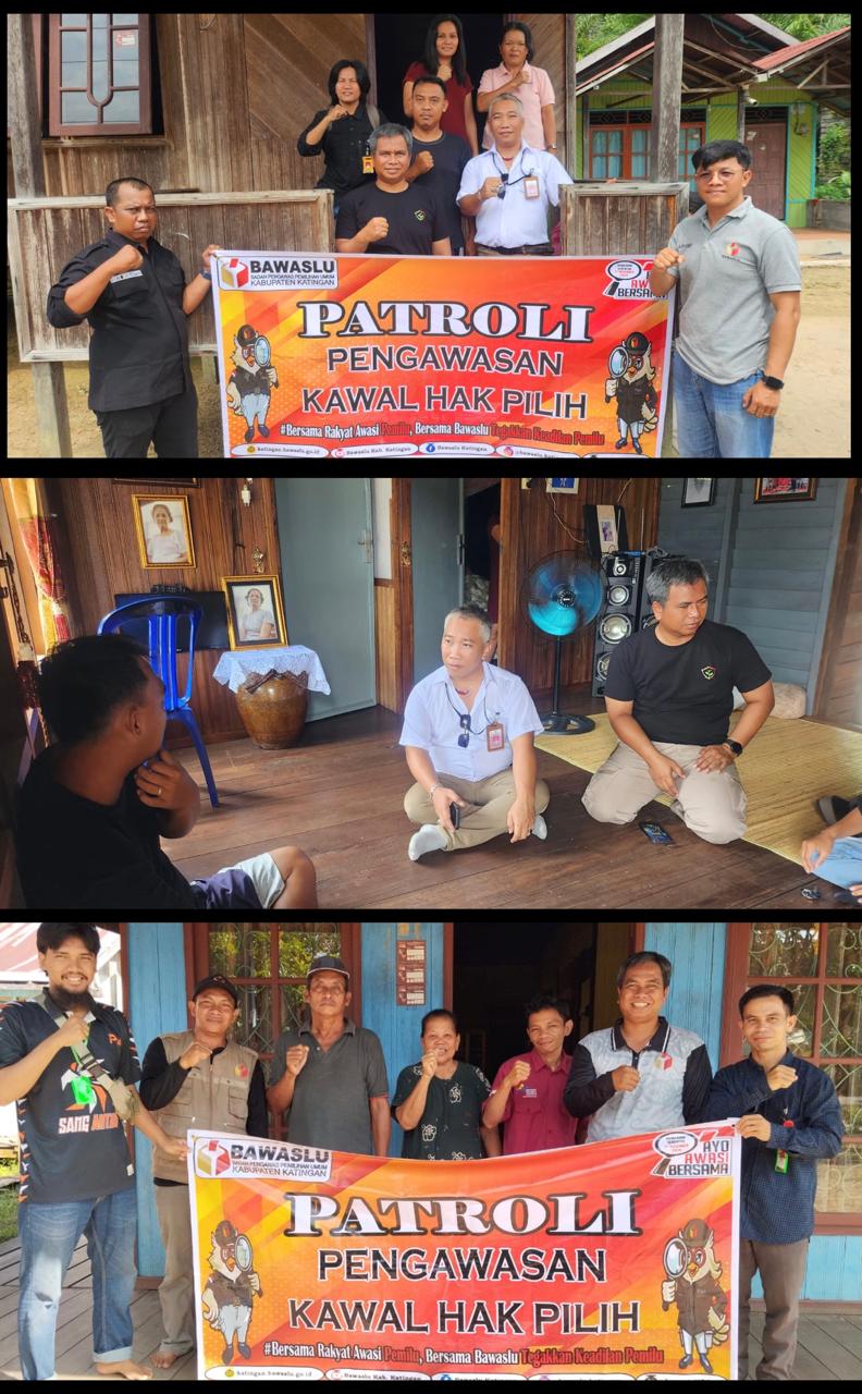 Ketua dan Anggota Bawaslu Kabupaten Katingan saat melakukan Patroli Pengawasan