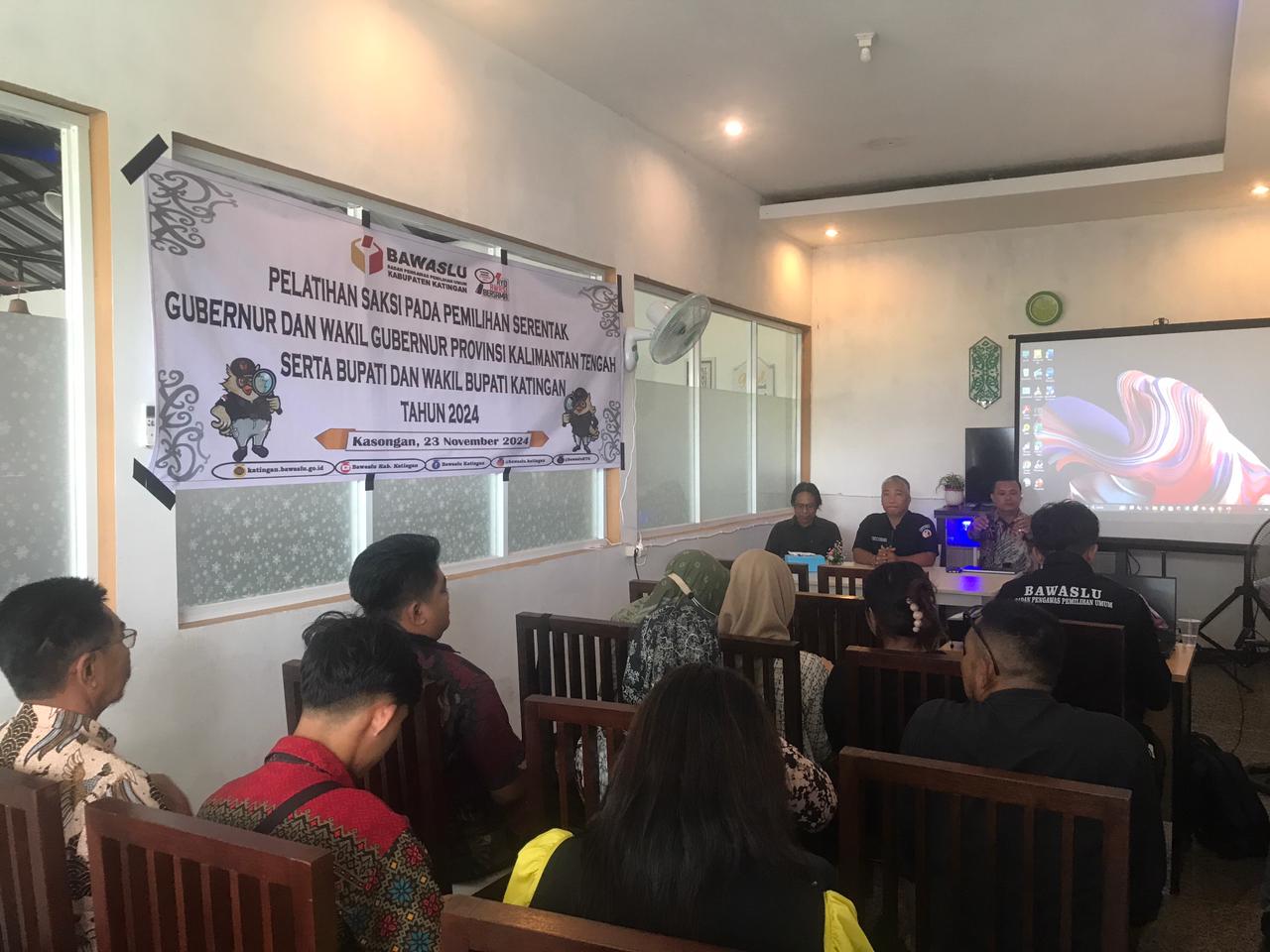 Pelatihan Saksi Pada Pemilihan Serentak Gubernur dan Wakil Gubernur Provinsi Kalimantan Tengah serta Bupati dan Wakil Bupati Katingan Tahun 2024