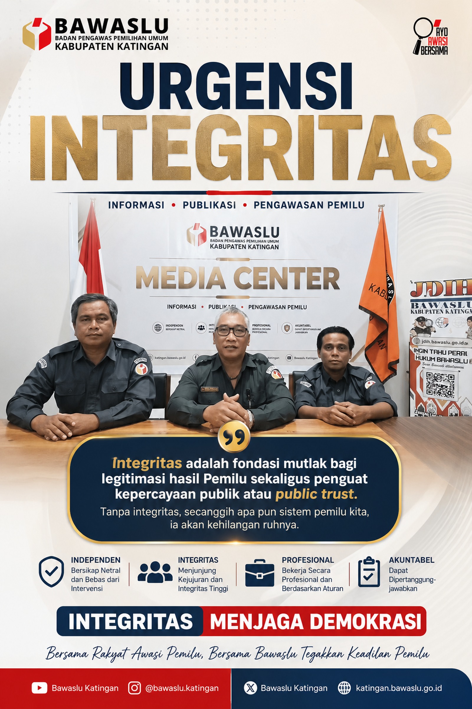 Ketua Dan Anggota Bawaslu Kabupaten Katingan