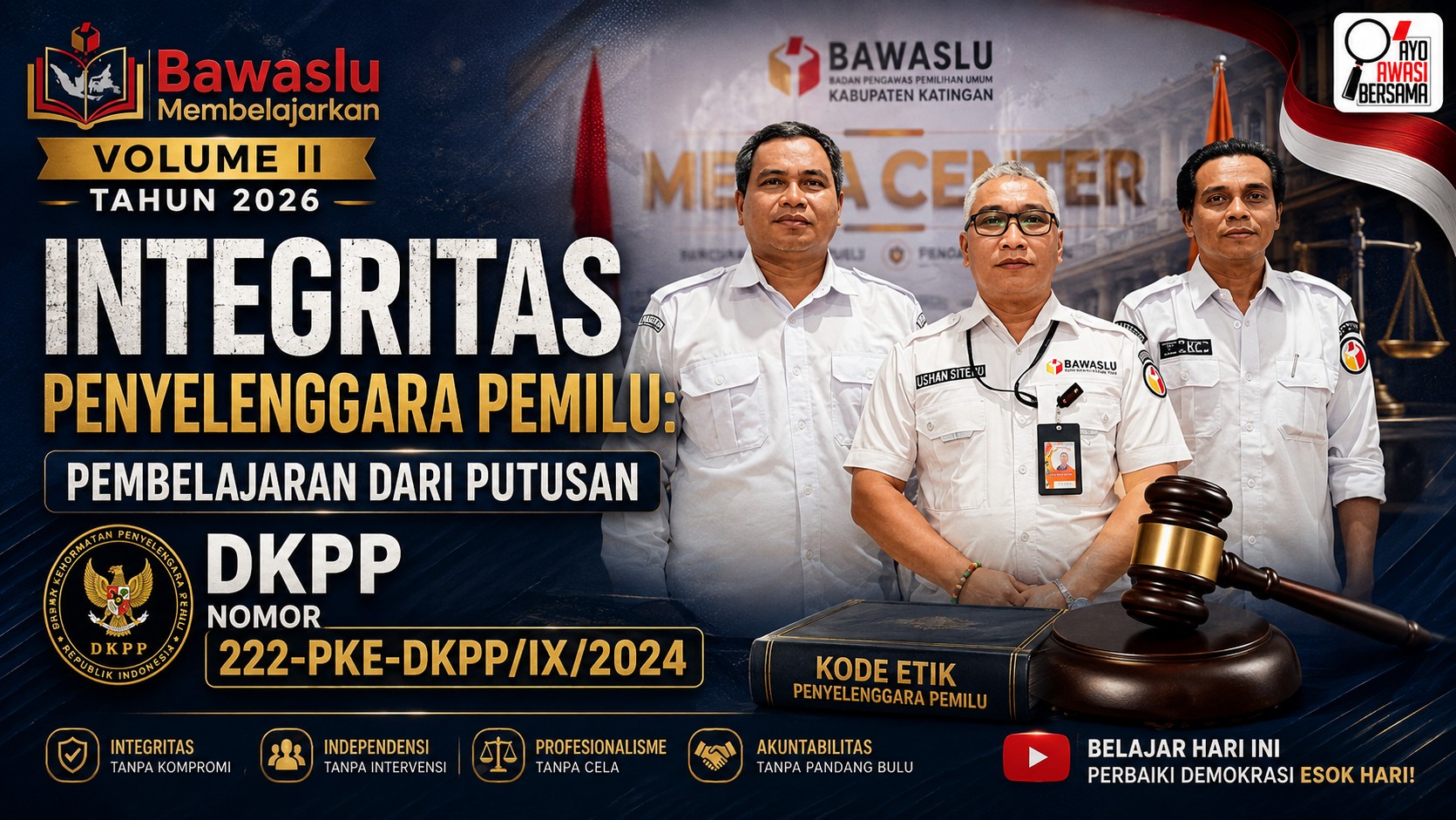 Bawaslu Katingan Luncurkan Video Pembelajaran Integritas Pemilu