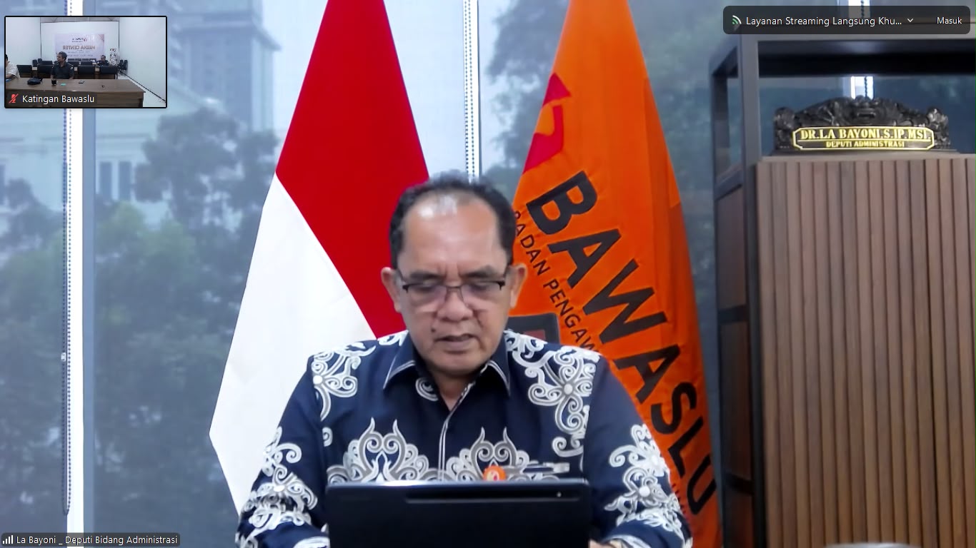 Deputi Bidang Administratif Bawaslu RI,  La Bayoni  sebagai keynote speaker  pada program Selasa Harati  Seri 11, Selasa (6/10/2026).