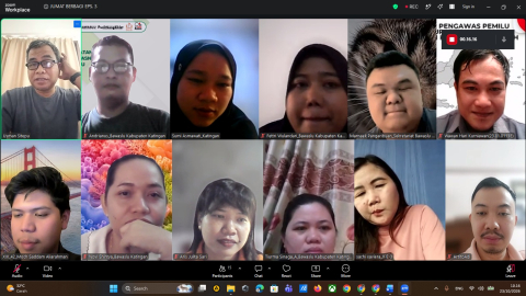  Bawaslu Kabupaten Katingan memperkuat pemahaman jajaran sekretariat mengenai tata naskah dinas melalui kegiatan Jumat Berbagi Episode 3 yang dilaksanakan secara daring melalui Zoom, Jumat (23/10/2026)