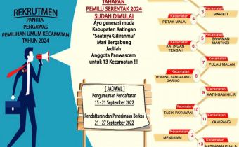 BAWASLU KATINGAN REKRUT PANITIA PENGAWAS PEMILIHAN UMUM KECAMATAN (PANWASLUCAM) SE-KABUPATEN KATINGAN