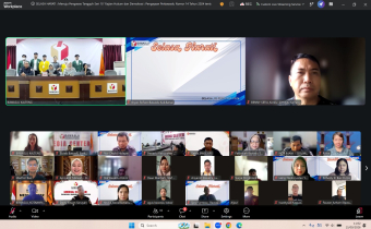 Kegiatan Selasa Hariati Menuju Pengawas Tangguh Seri 10 yang diikuti secara daring melalui Zoom Meeting oleh jajaran Bawaslu.