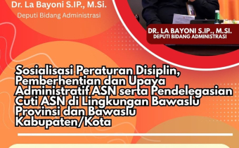 Bawaslu Katingan Ikuti Sosialisasi Disiplin dan Cuti ASN oleh Sekretariat Jenderal Bawaslu RI